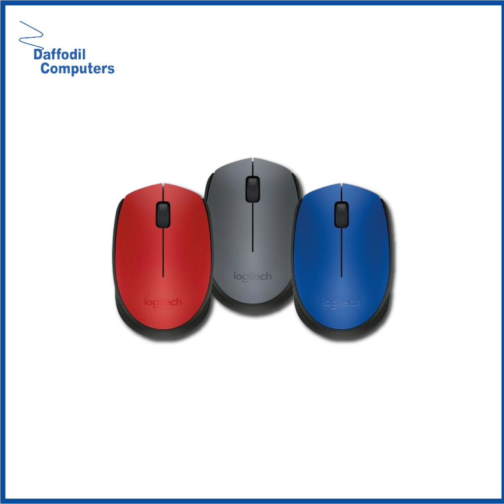 Logitech Wireless Mouse M-170 Blue/Grey/Red