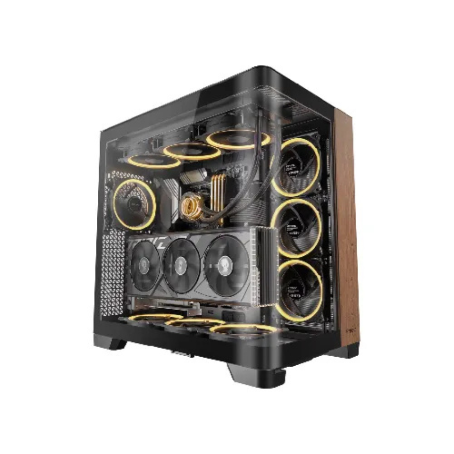ANTEC C8 CURVE WOOD ELITE CONSTELLATION SERIES ARGB FULL VIEW E-ATX GAMING CASING WITH 4 ARGB FAN